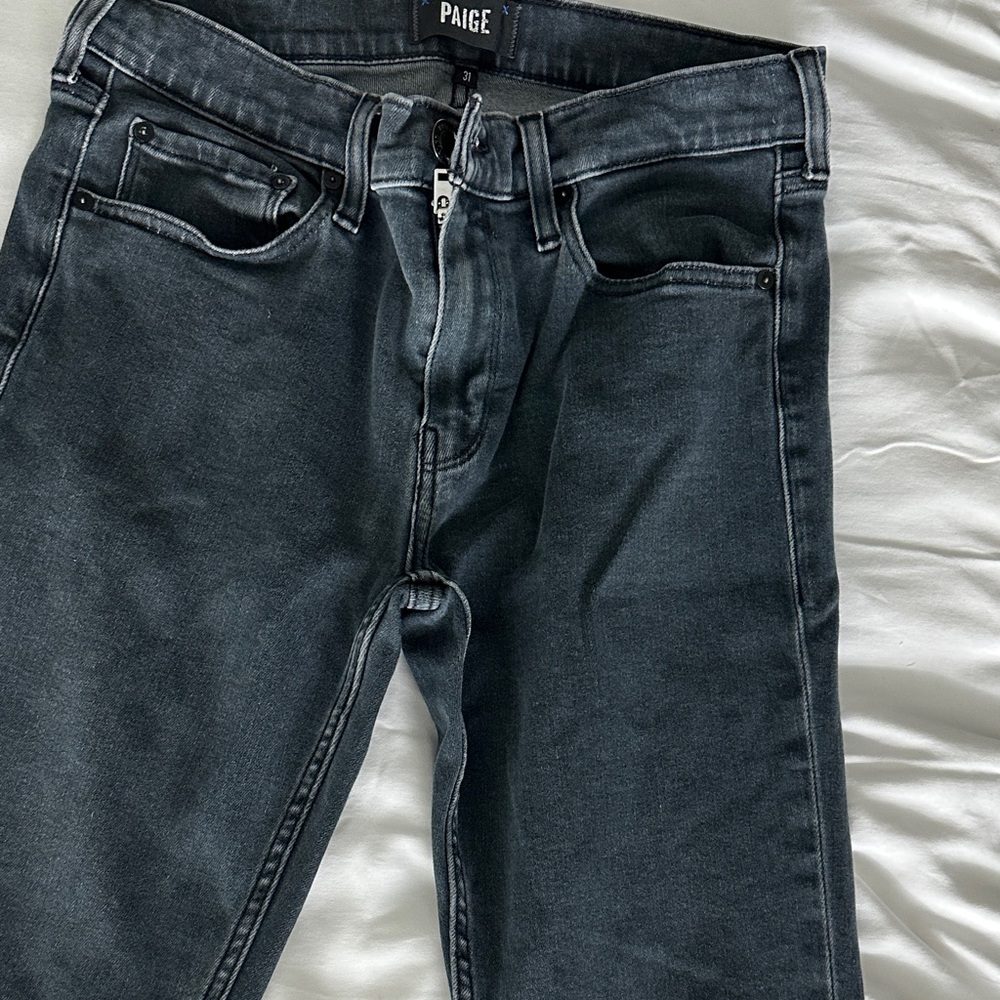 PAIGE- Croft  Men's Dark Gray skinny Jeans